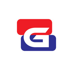 G initial letter with twin square