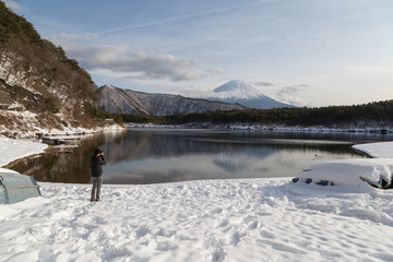 Mt.Fuji in winter, Japan