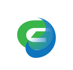 G initial letter with water drop