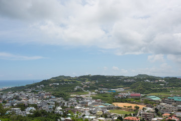 Fototapeta na wymiar 沖縄県中部の集落