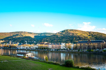 Fototapeta na wymiar view to old town of Heidelberg