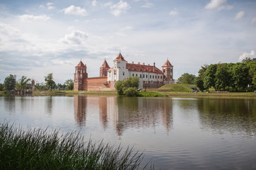Fototapeta na wymiar The Mirsky Castle Complex is a UNESCO World Heritage site in Bel