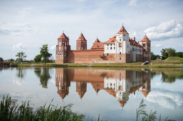 Fototapeta na wymiar The Mirsky Castle Complex is a UNESCO World Heritage site in Bel