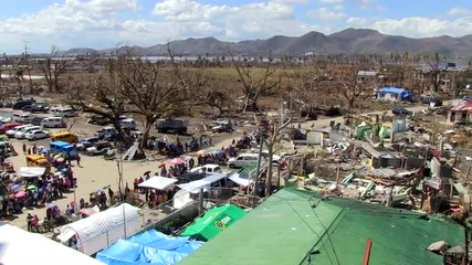 American armed forces personnel assist with victims of Typhoon Haiyan in the Philippines.