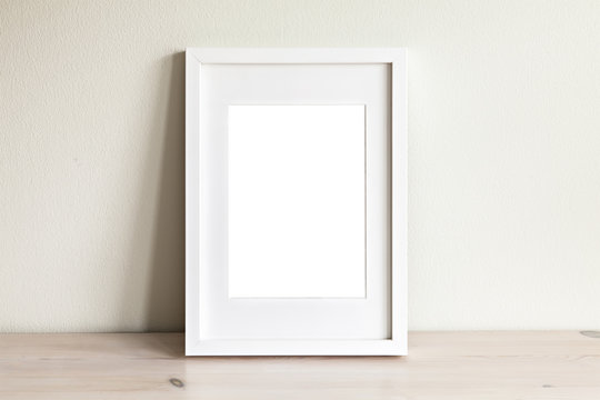 Vertical white frame mockup