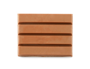 Chocolate wafer isolated on the white background