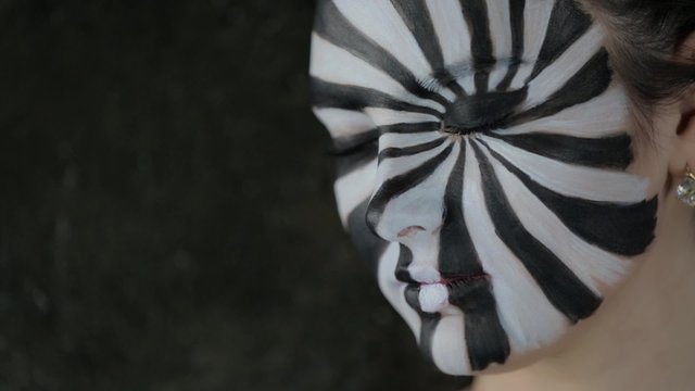 Close-up face girl in Grimme