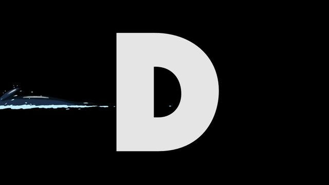 Letter D and Dolphin  (foreground)
Animated animal alphabet. HD footage with alpha channel. Animal in a foreground of letter.