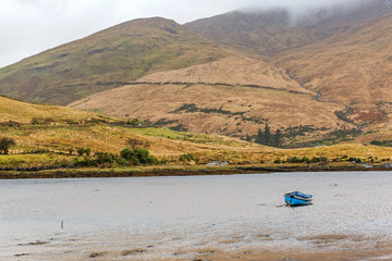 Landscape of a lake and mountains