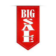 Red label big sale - vector illustration.