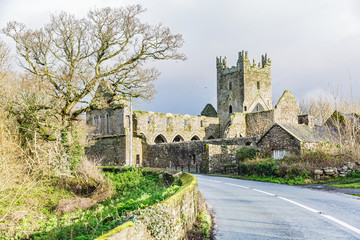 Fototapeta na wymiar Jerpoint abbey in Ireland