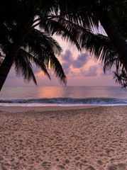 Sea sunrise in Koh Samui island