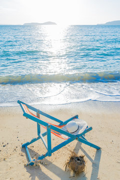 Deck chair at the beach