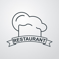 Icono plano Restaurant sobre fondo degradado #2