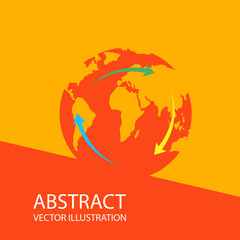 Global earth planet abstract network vector logo design template. 