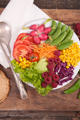 rainbow vegetarian salad