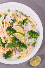rice with chicken and vegetable