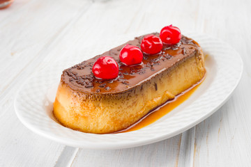 homemade pudding decorated