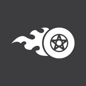 burning wheel icon