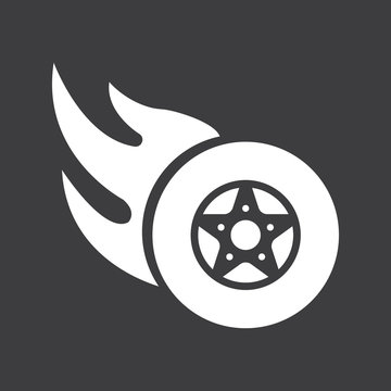 burning wheel icon