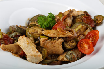Chicken breast with vegetables