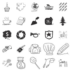 Set of 25 doodle illustrations