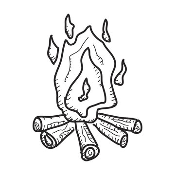 Simple doodle of a fire