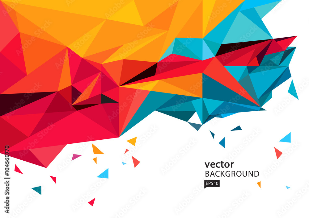 Wall mural vector abstract background eps10 geometric abstract polygonal background