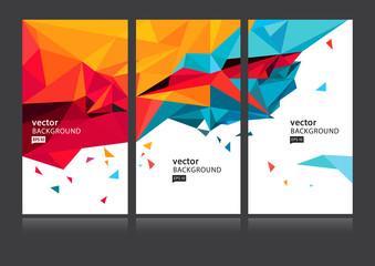 set of abstract geometric polygonal background vector-stock 10 eps