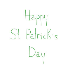 Happy St. Patricks day lettering