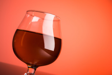 Closeup of whiskey glass