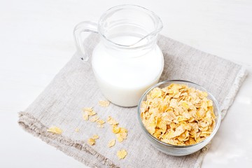 corn flakes with milk