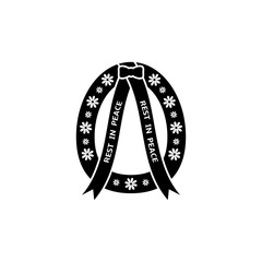 Funeral wreath icon