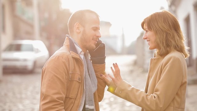 Couple having a good time outdoors.