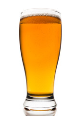 Glass of beer isolated