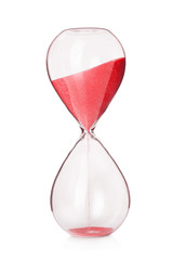 Hourglass clock isolated