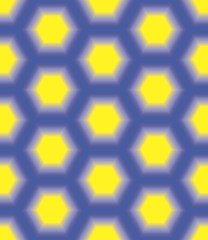 blue honeycomb on a yellow background