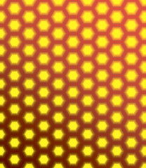 red honeycomb on a yellow background