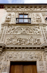 Decorated Facade of a Historic Building in Granada, Spain