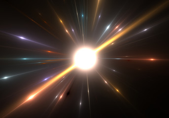 Star explosion with particles