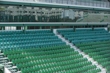 Fototapeta premium row of seats Soccer stadium