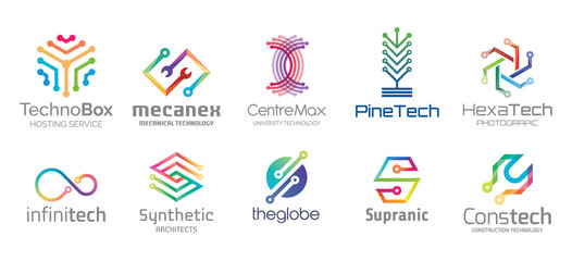 Technology Logo Design Set V.1