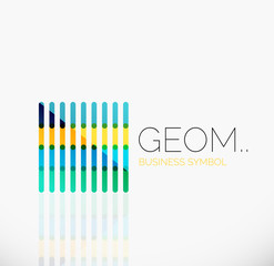 Logo, linear abstract geometric icon