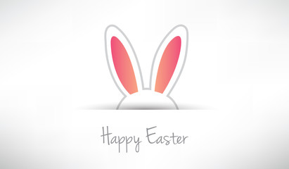 Happy Easter card, wishes, buny