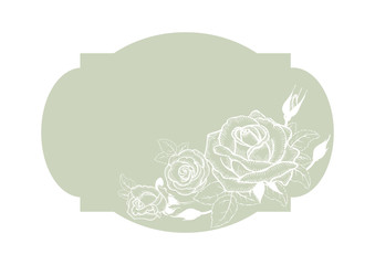 Vintage frame of roses