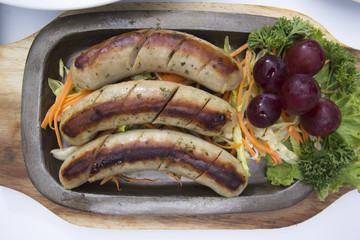 Grill Sausage and vegetables