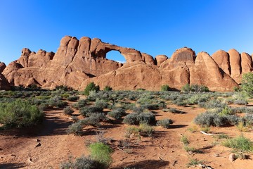 Fototapeta premium the beautiful skyline arch at arches national park USA utah