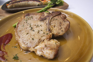 T-bone pork steak