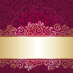 Obraz na płótnie Canvas Royal red and gold luxury vintage invitation wallpaper decorative design