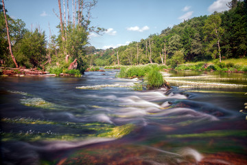 Obraz premium Rápidos del río Miño, Bosque das Fervenzas, Lugo